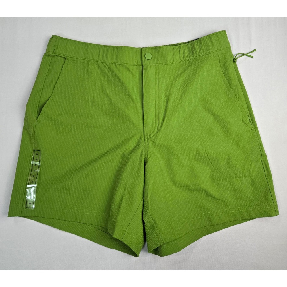 VRST Mens 6" Resort Short Seersucker Green Pulse Relaxed Fit M VRST-S25-HT-RS5